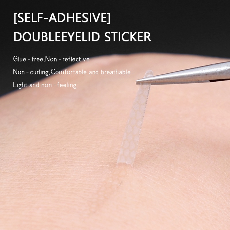 [Grosir] Profesional Tak Terlihat Dan Mulus Besar Penutup Kecantikan Mata Tahan Air Dan Keringat Self-Adhesive Single Eyelid Support Patch Matte Slim Lace Double Eyelid Patch