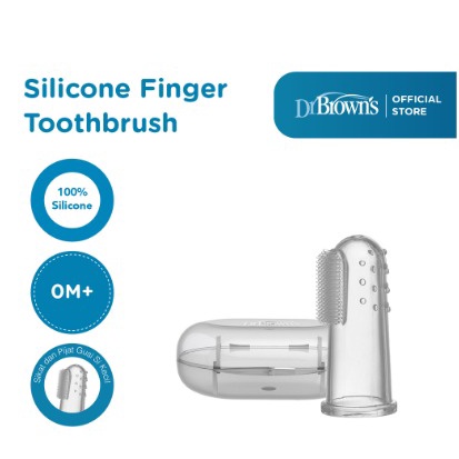 Dr.Brown's Silicone Finger Toothbrush with Case / Toothbrush Bayi / Sikat Gigi Bayi / Sikat Lidah Bayi