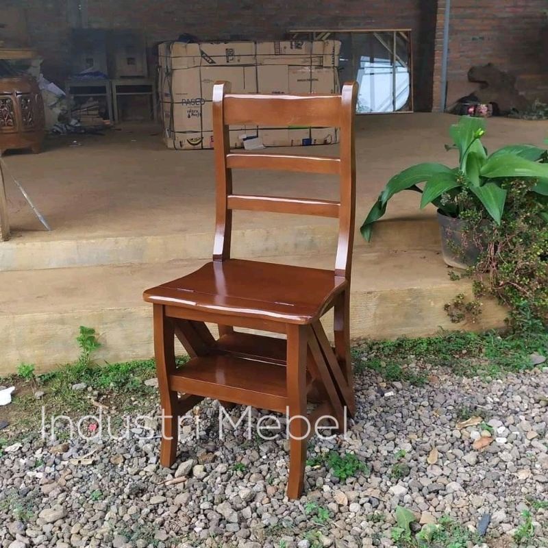 Kursi Tangga Jati - Kursi Lipat Kayu