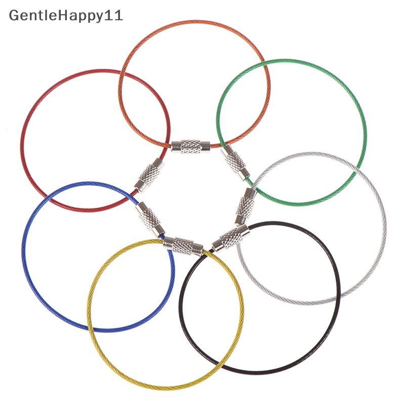 Gentlehappy 5pcs Gantungan Kunci Kawat Stainless Steel Outdoor Hiking Camping Cable Rope Keyring id