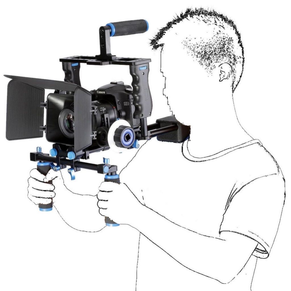 Rig Kamera DSLR Stabilizer Almunium 5 in 1 Fokus Camera