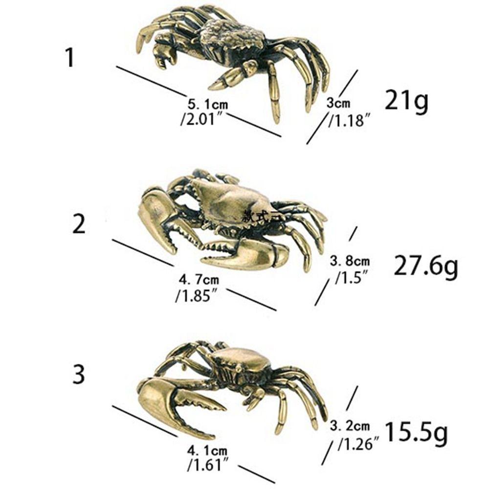 Lanfy Patung Kepiting Kepiting Solid Kepribadian Dekorasi Rumah Kerajinan Tangan Fortune Kerajinan Koleksi Hiasan Meja