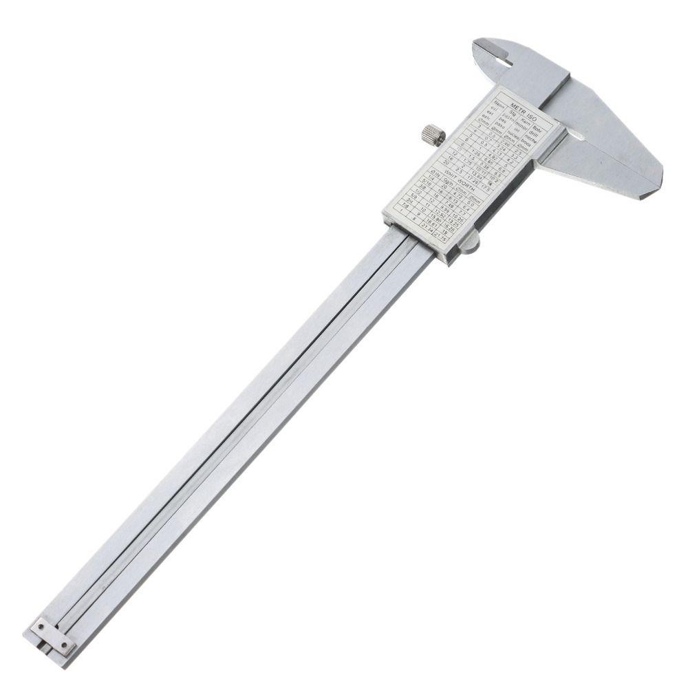 POPULAR Populer Vernier Caliper Carbon Steel 0.02mm /0.001&quot; Jangka Sorong Presisi Tinggi 0-150mm/0-6inch Jangka Sorong Metal