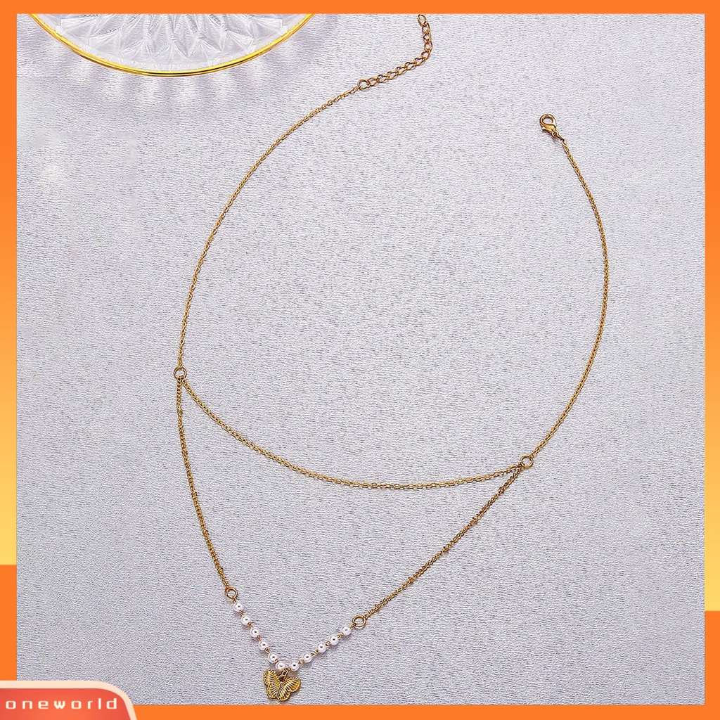 [ONE] Women Necklace Kalung Liontin Kupu-Kupu Hias Geometris Multi Gaya Untuk Pesta