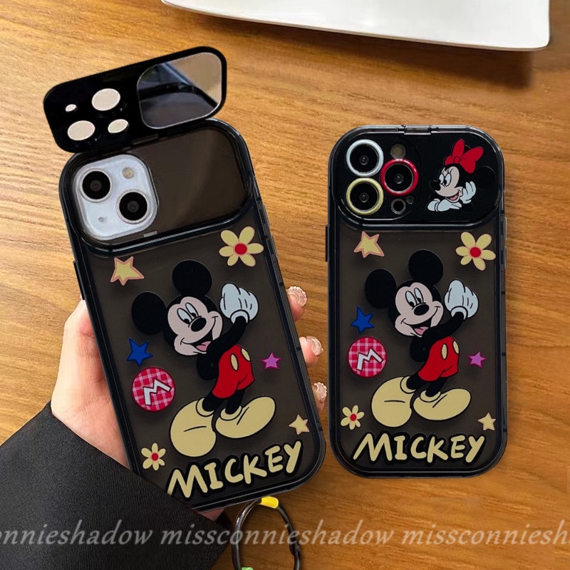 Case Kartun Mickey Minnie Mouse Untuk Vivo Y15 Y12 Y11 Y12i Y17 Y20 Y12A Y20A Y20G Y91C Y1S Y11s Y12s Y20s G Y30G Y20i Kuromi Lucu Cermin Make Up Soft Cover