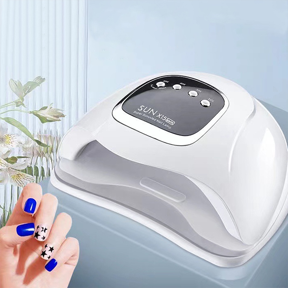 SUN X15 Max 66 LEDs Dalam Full Hitam Lampu Pengering Kutek Gel Led UV Nail Lamp Alat Pengering Kutek Gel