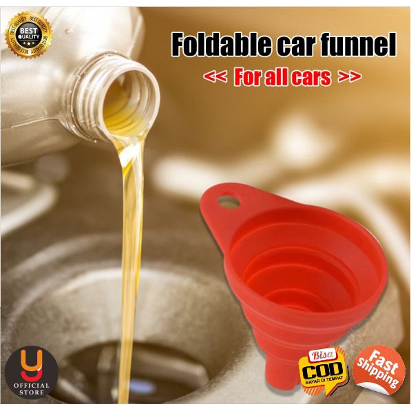 Corong Lipat  Portabel Alat Tuang Oli Bensin Air Portable Serbaguna Multipurpose Foldable Funnel For