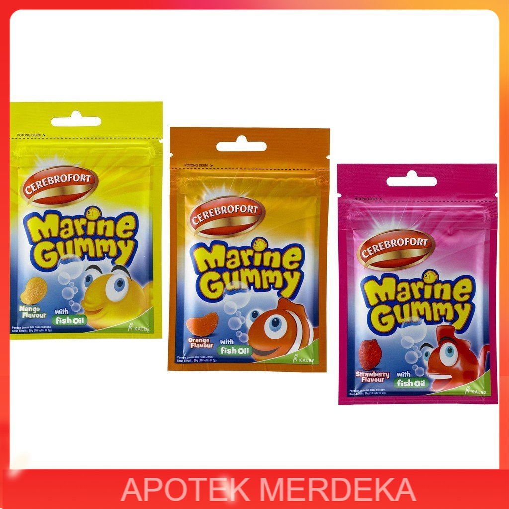 

CEREBROFORT MARINE GUMMY permen penambah kepintaran