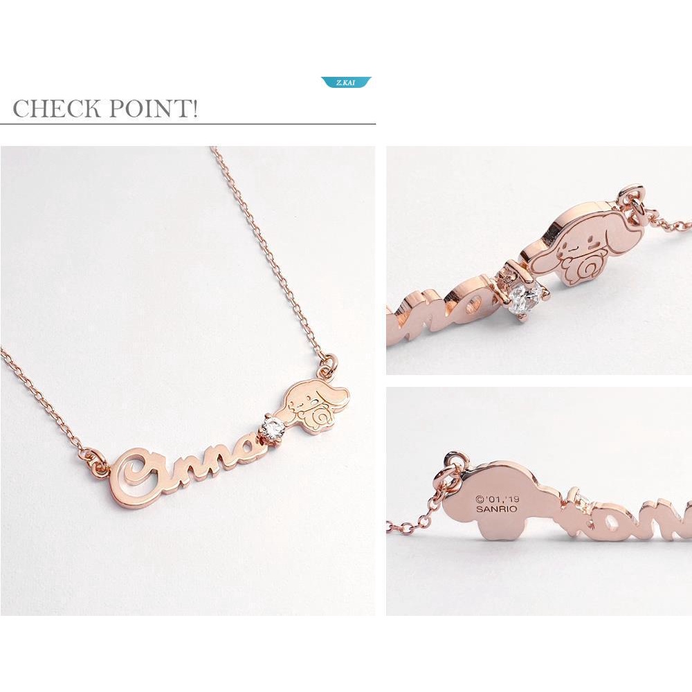 Kawaii Sanrios Kalung Lucu Cinnamoroll Kartun Anime925 Sterling Silver Necklace Aksesoris Untuk Hadiah Anak Perempuan [ZK]