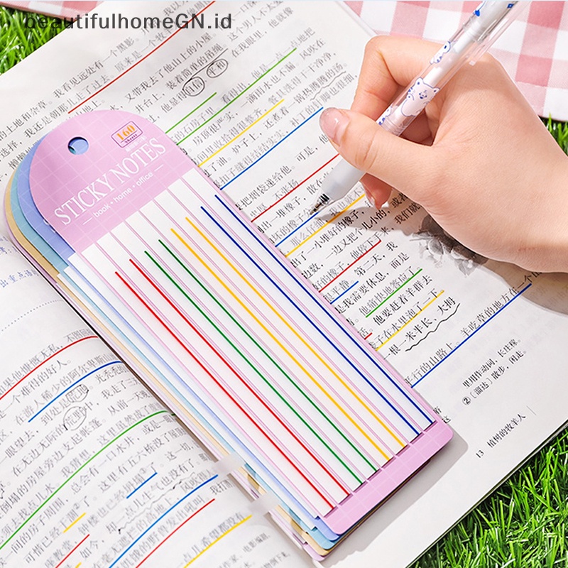 {Cantik} 160lembar Transparan Sticky Notes Pads Clear Notepad Waterproof Memo Pad Untuk Alat Tulis Kantor Sekolah Jurnal~