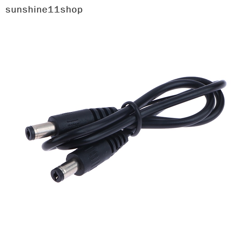 Sho Colokan Listrik DC 5.5 x 2.1mm Male To 5.5 x 2.1mm Male Kabel Konektor Adaptor CCTV 12V 10A Power Extension Cords 0.5m N