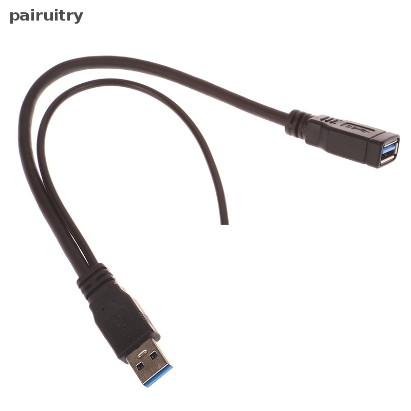 Prt Kabel Listrik Spliter Y Inovatif Dan Praktis Cord Extension USB 3.0 A 1pria Ke2Wanita Data Hub Power Adapter PRT