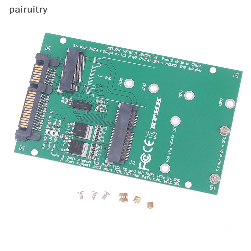 Adaptor PRT mSATA SATA M.2 NGFF m2 adapter 2.5 SATA converter Untuk mSATA+M.2 NGFF PRT
