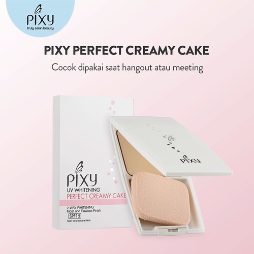 ★ BB ★  PIXY UV Whitening Perfect Creamy Cake FULL - Refill 11.5gr - Bedak Padat