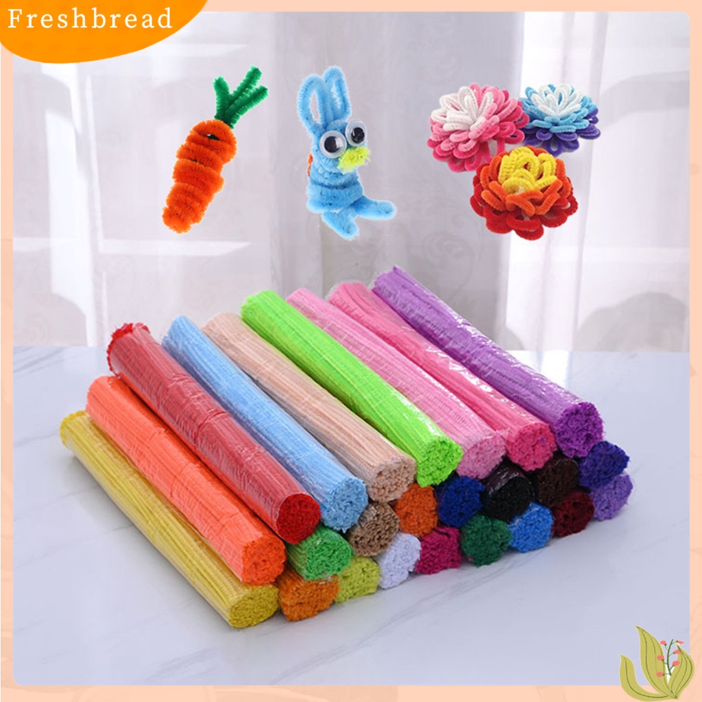 {In Stock} 100Pcs Pembersih Pipa Interaksi Orang Tua-Anak Ada Agen Neon Berbulu Lembut Aneka Karya Seni Kreatif Meningkatkan Kemampuan Tangan