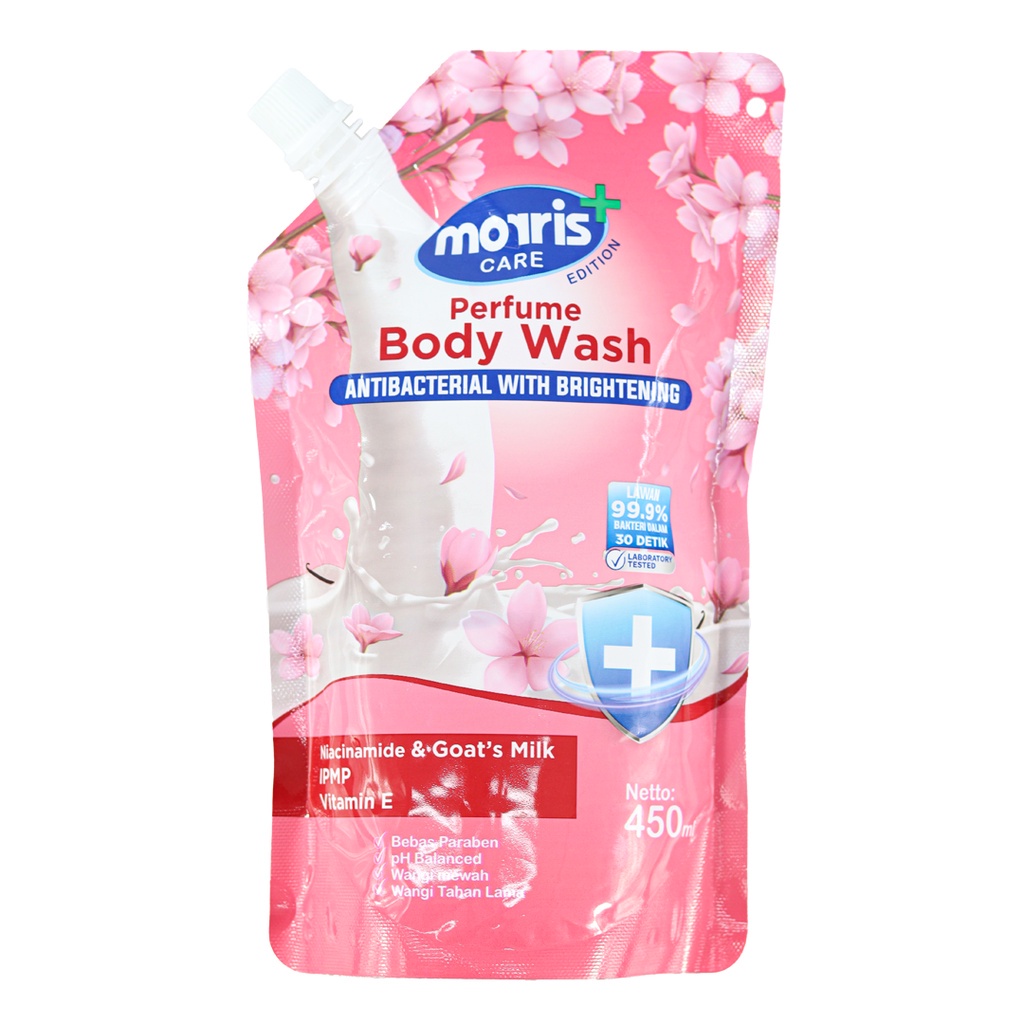 ★ BB ★ Morris Body Wash Double Anti Bacterial 450ml - Care Edition Bodywash 2in1 Antibacterial