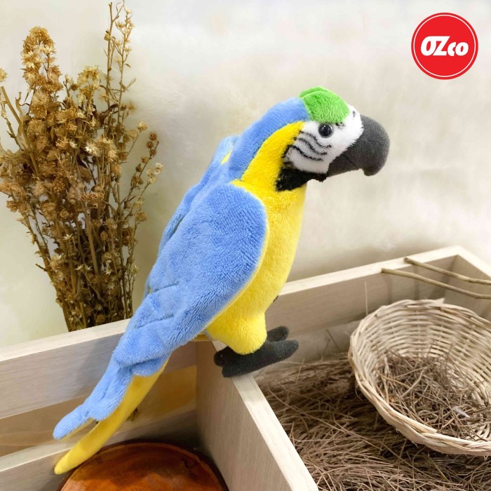 Blue and Yellow Macaw - OZco Birds | Boneka Burung Realistik & Lucu