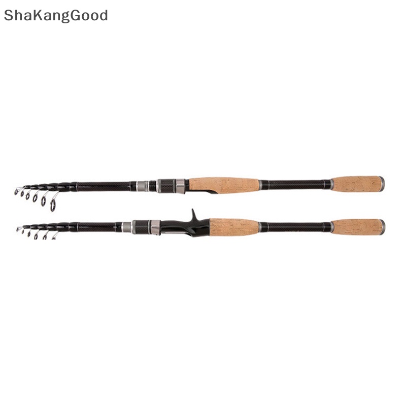 Selip 2023new High Quality Ultralight Carbon Fiber Spinning/Casg Rod Telescopic Carbon Pancing Travel Rod Lure SKK