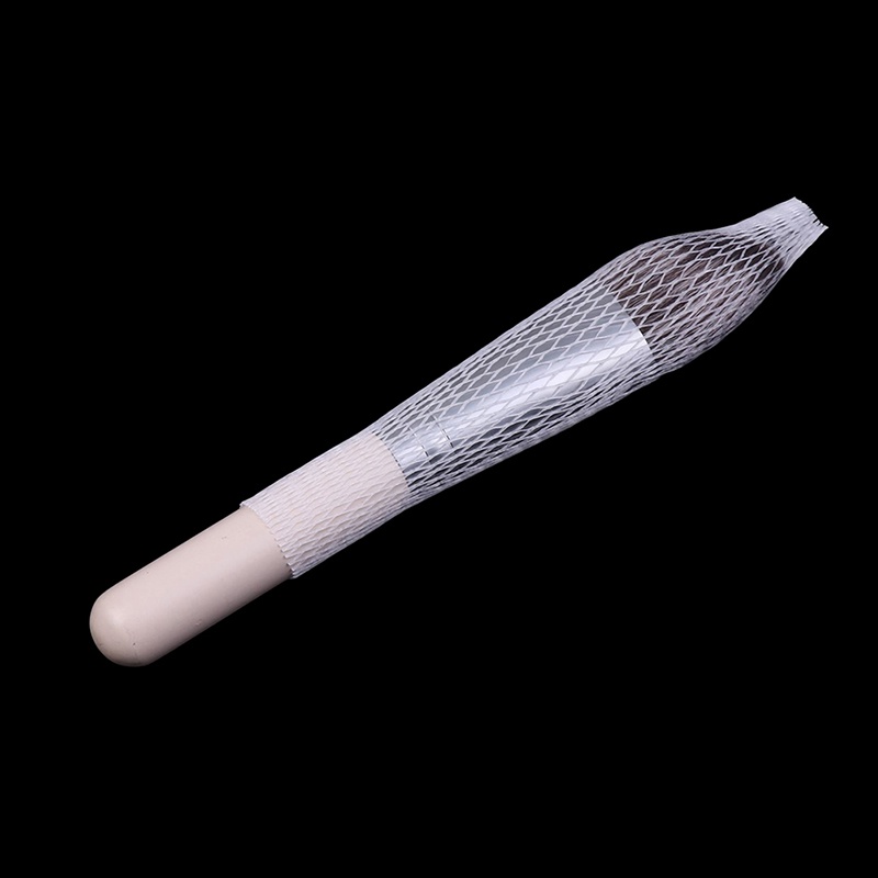 (drea) 100pcs Putih Kuas Makeup Jaring Penutup Pelindung Set Anti Keriting Sarung Jaring //