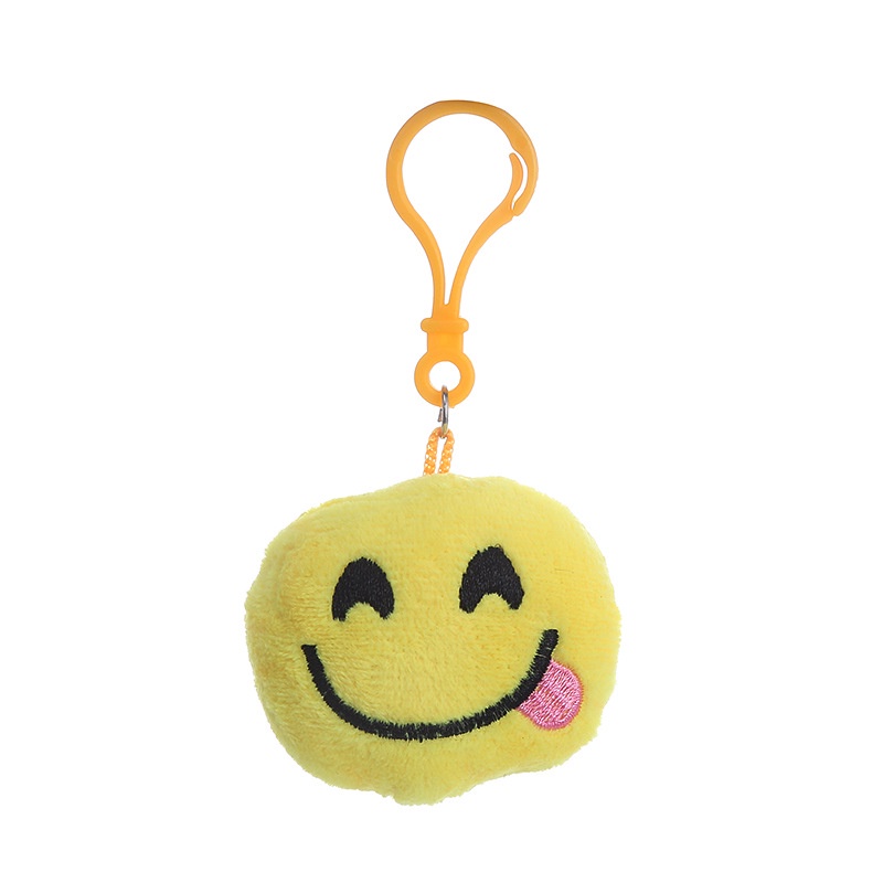 Emoji Plush Keychain Boneka Lembut Mewah Boneka Mini Kunci Gantungan Tas Liontin Dekorasi