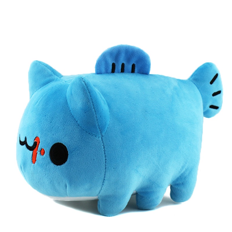 5pcs Aphmau Meow Meong Kucing Kartun Lucu Mainan Mewah 20 cm Ocean cat worm Ikan Cacing Boneka