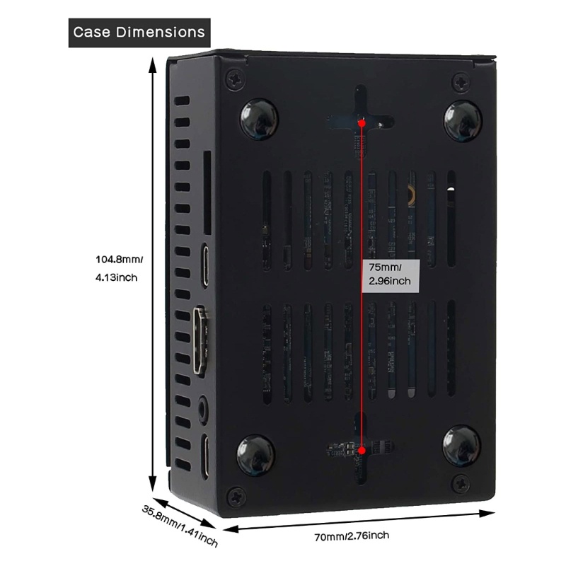 Bt N505 Metal Case- Untuk Orange Pi5 5B Enclosure Box Dengan Cooling Fan Alloy- Heatsink Pads Supports M2 NVMe Ssd2280