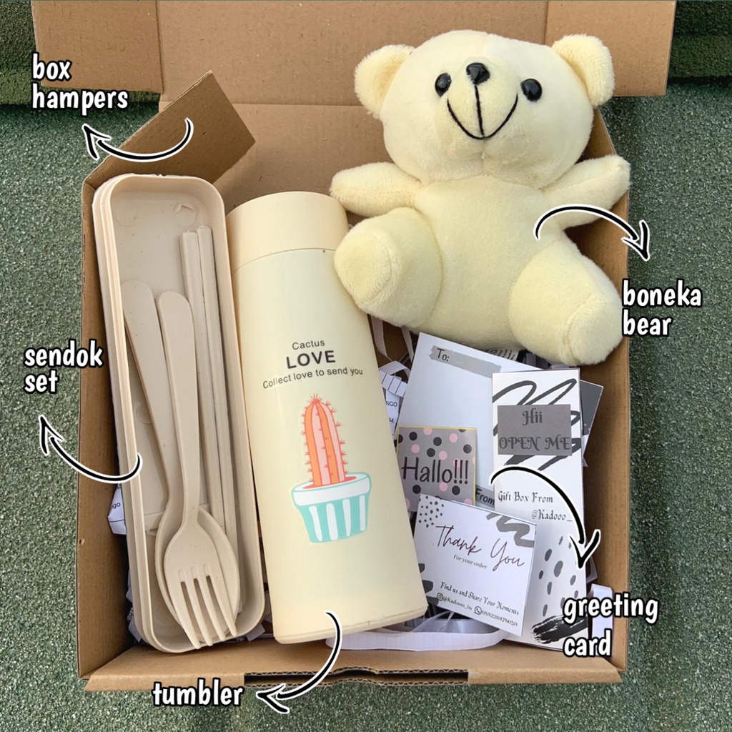 

TERMURAH !!! Kado hampers botol tumbler hijab bella square, botol minum, sendok set kado wisuda |kado ulang tahun |kado graduation |kado pernikahan, souvenir, gift, hadiah