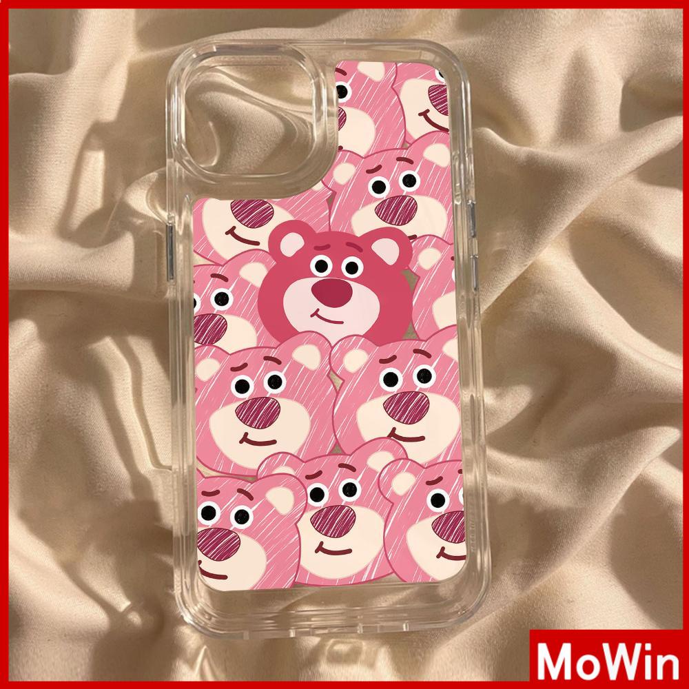 Mowin - iPhone 14 Pro Max Case Soft TPU Big Hole Space Phone Case Case Cute Pink Bear Perlindungan Kamera Shockproof Kompatibel dengan iPhone 13 Pro Max 12 Pro Max 11 XR XS 7Plus 8Plus