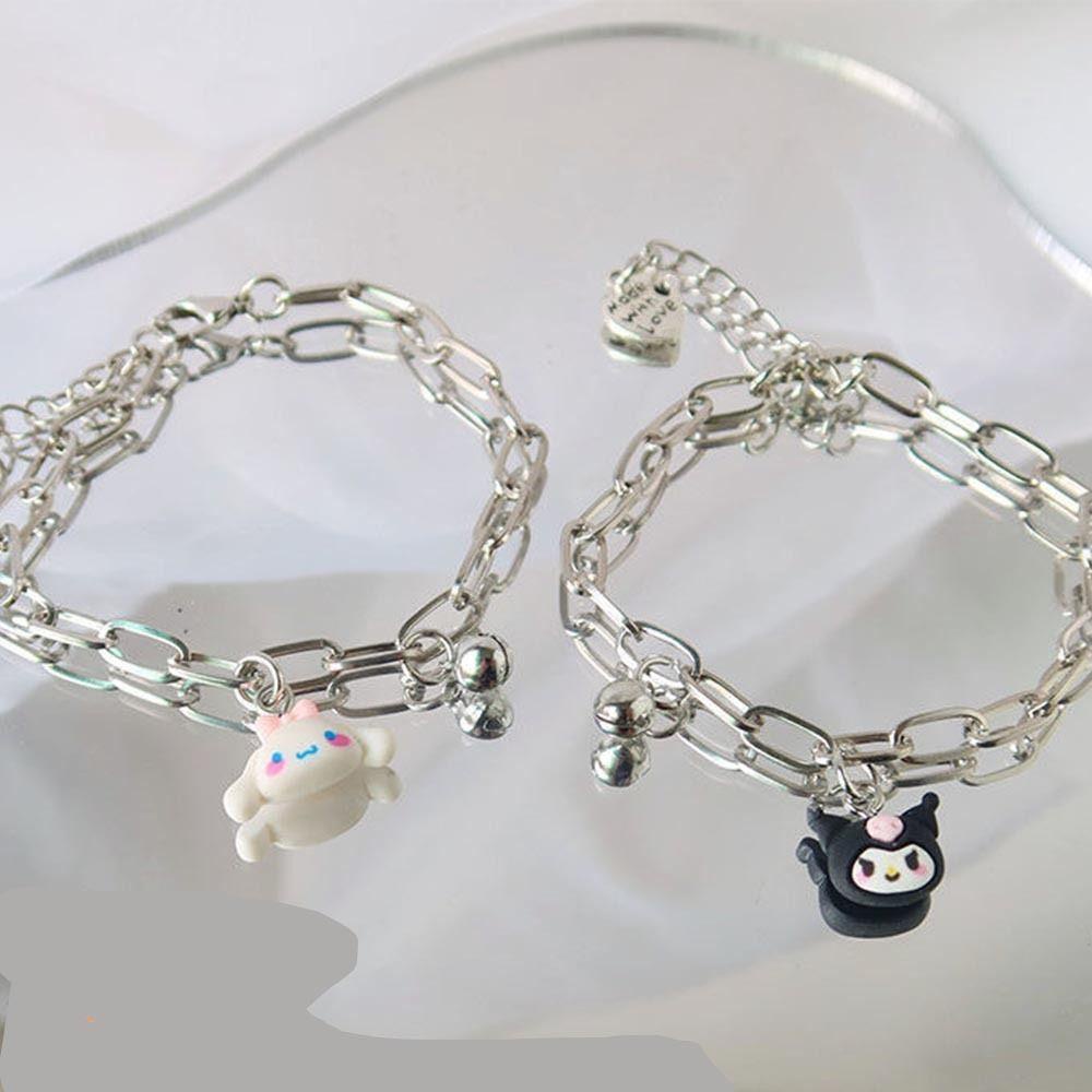 Needway Cinnamoroll Bell Gelang Fashion Kreativitas Untuk Wanita Medoly Manis Perhiasan Adjustable Gaya Korea Tangan Rantai