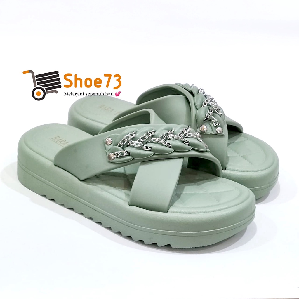 BARA-BARA JSL 2208 V26 NEW SIZE 36-40 ORIGINAL l Sandal Selop Silang Jelly Wanita l Sendal Kokop Cewek Impor