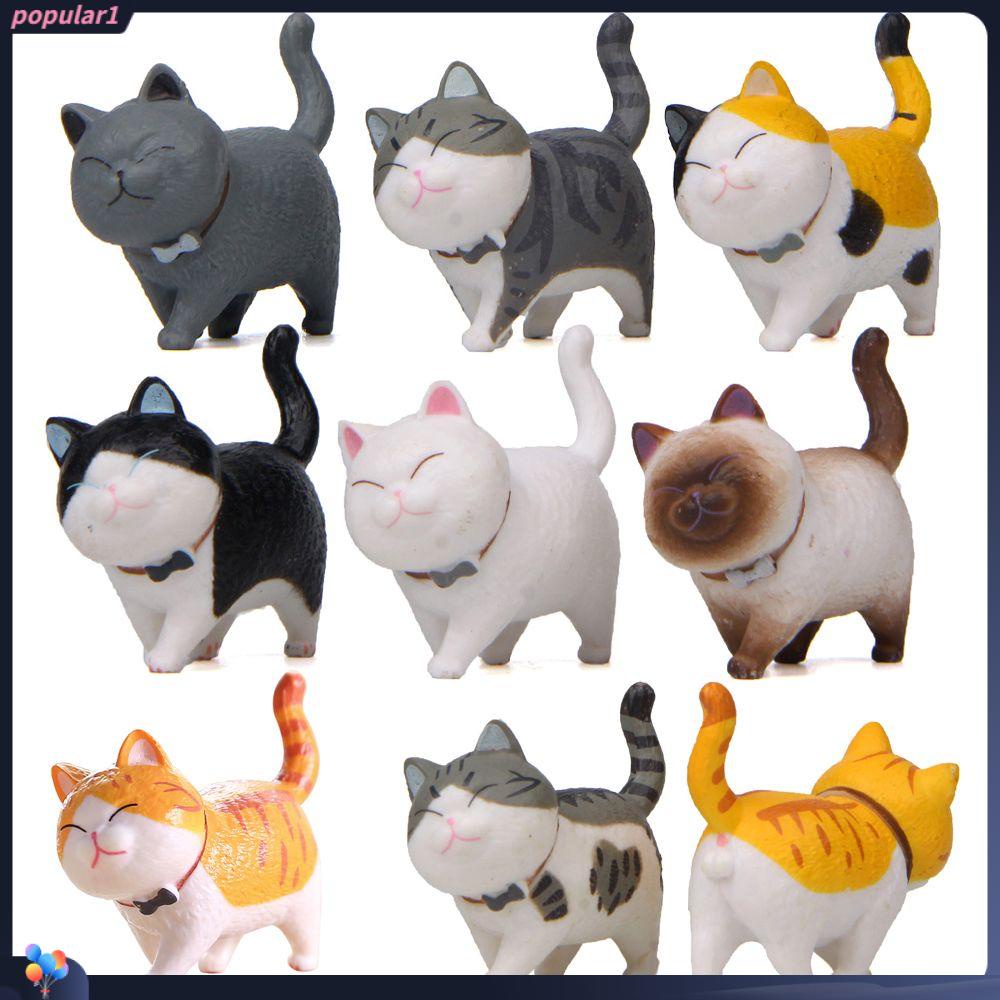 Populer Patung Kartun Kucing Desain Lucu Kreatif Dekorasi Rumah Boneka Dengan Ikatan Simpul