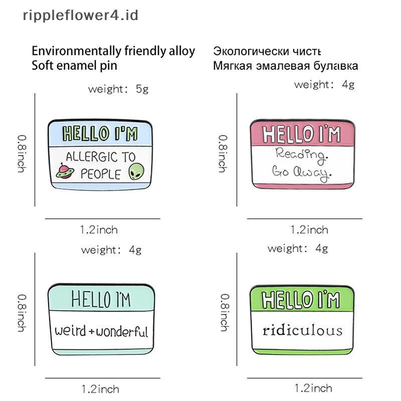 {rippleflower4.id} Fun Diaue Quote Enamel Pins Humor Bros Tas Baju Kerah Pin Label~