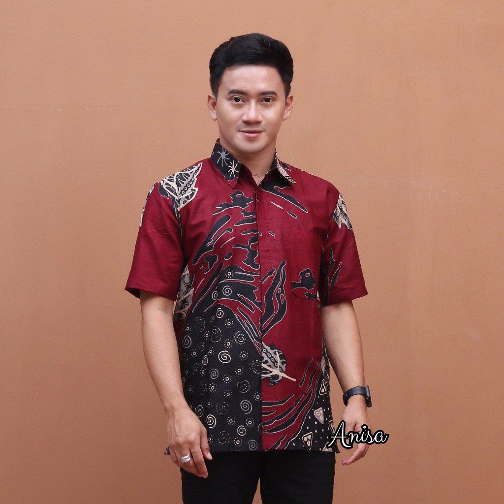 Batik Couple Modern Atasan Blouse Batik Kerja Kantor Wanita Seragam Batik M L XL XXL bn