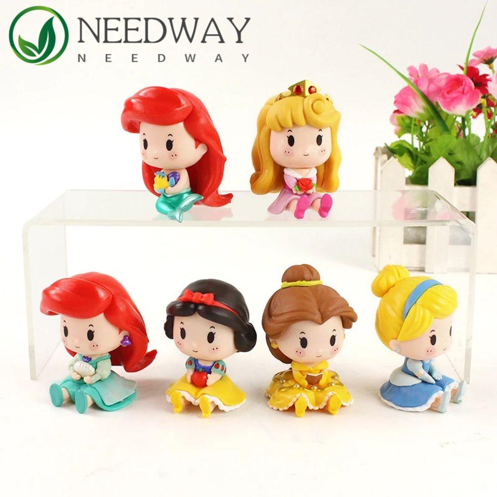 Needway   Princess Action Figure Koleksi PVC Belle Ornamen Kartun Anak Hadiah Cinderella Anime Figure