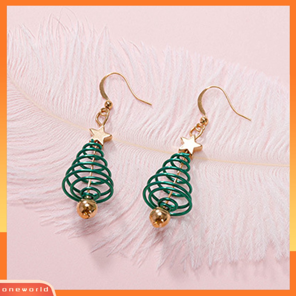 [WOD] 1pasang Anting Drop Motif Pohon Natal Anting Menjuntai Wanita Logam Nyaman Untuk Pernikahan