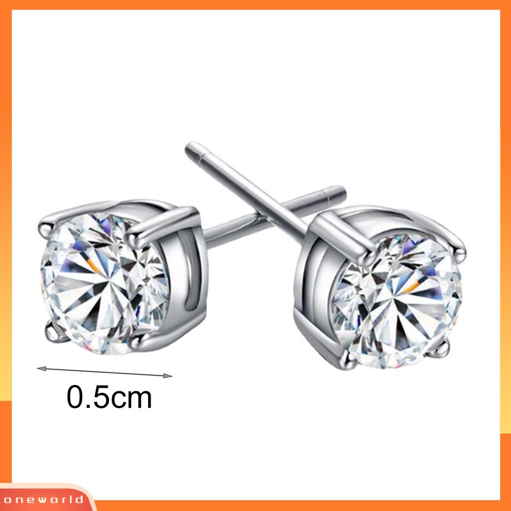 [WOD] 1pasang Anting Tusuk Geometris Berlian Imitasi Perhiasan Fashion Penampilan Gaya Korea Ear Studs Untuk Pakaian Sehari-Hari