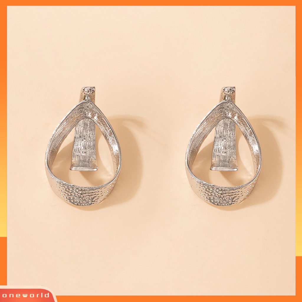 [WOD] 1pasang Drop Earrings Vintage Fashion Perhiasan Perak Disepuh Rock Grain Women Earrings Untuk Tanggal