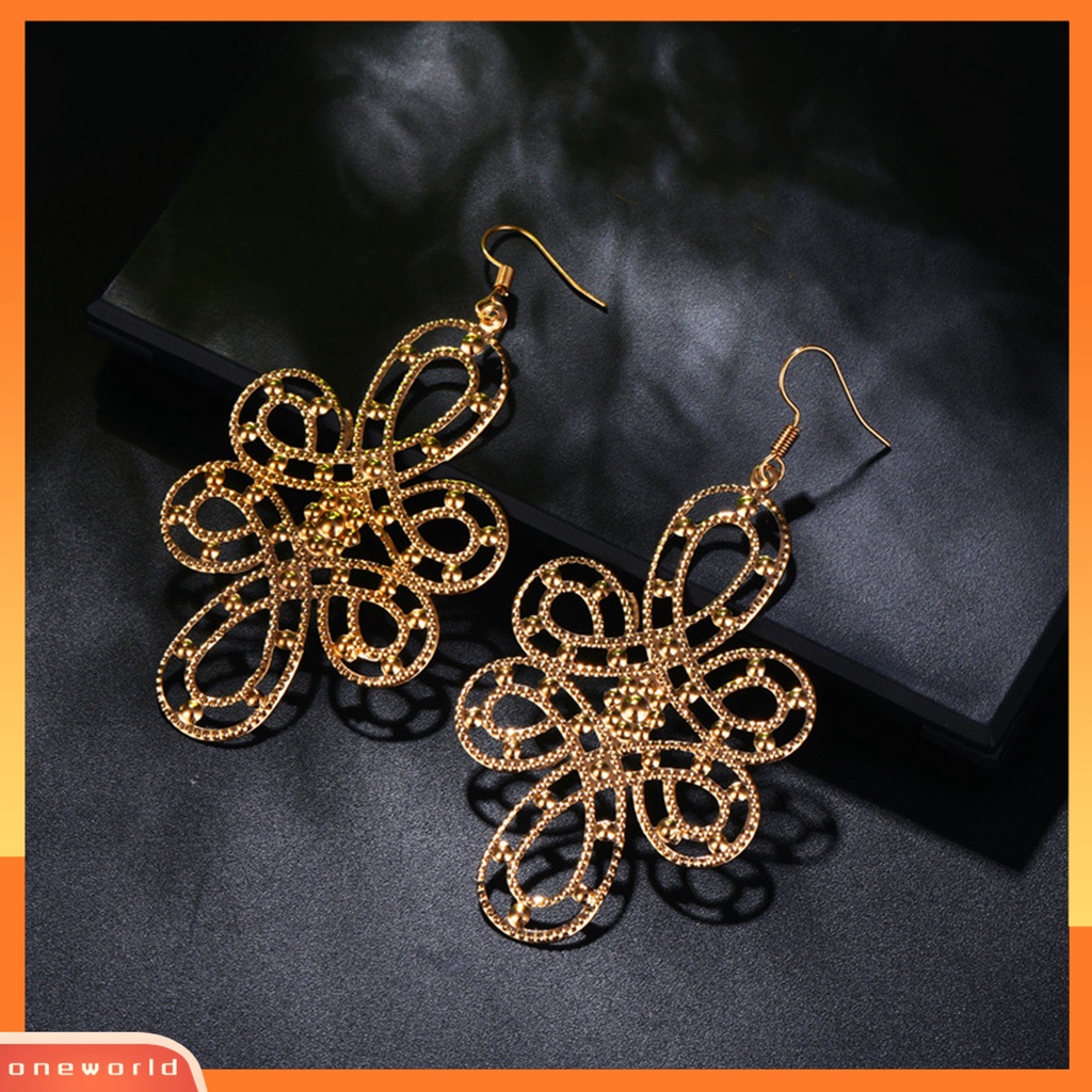 [WOD] 1pasang Anting Menjuntai Bentuk Indah Bahan Alloy Tahan Karat All-Match Gaya China Geometris Kait Anting Hadiah Ulang Tahun