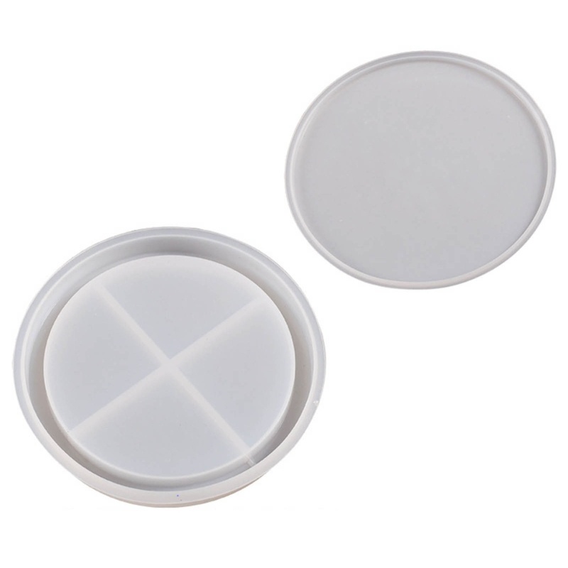 Siy Resin Shaker Cetakan Persegi Hati Bulat-Bintang Coaster Silicone Mold Cup Mat Pasir Hisap Epoxy Cetakan Handmade Frame Mold D