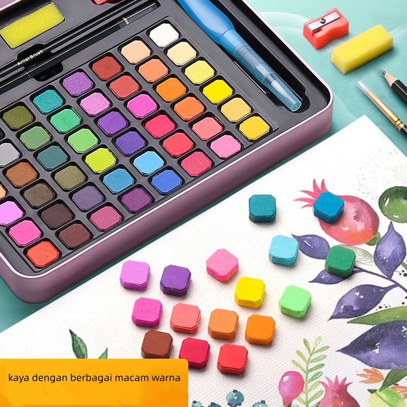 

set cat air/cat air warna 36 dan 48 warna /alat cat air warna per set ( sudah termasuk kuas dan kertas lukis)