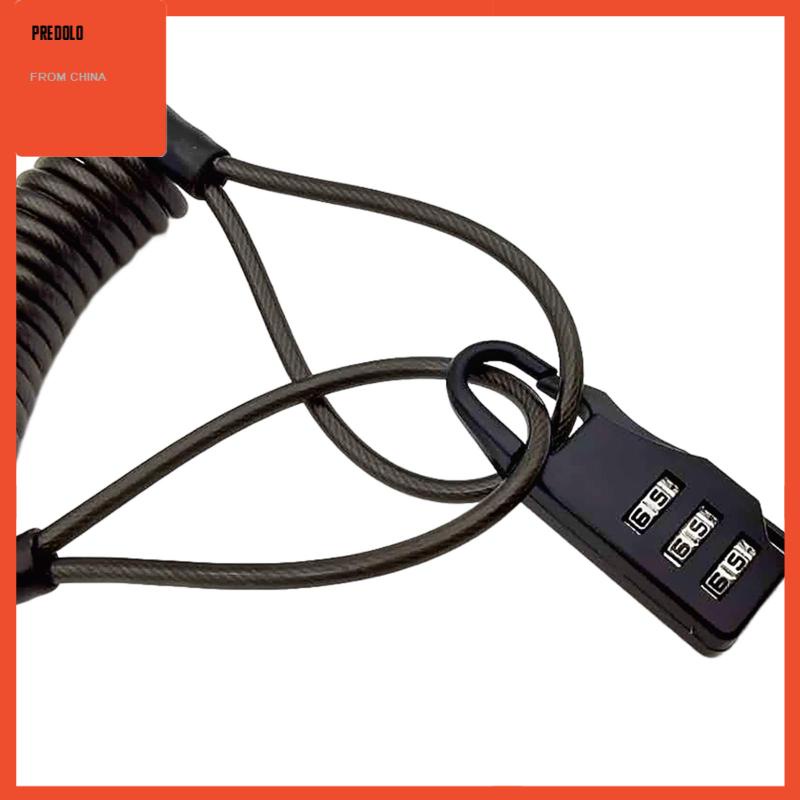 [Predolo] Kunci Kombinasi Dengan Kabel Cable Pengaman Portable Untuk Loker Gym Gerbang Sepeda