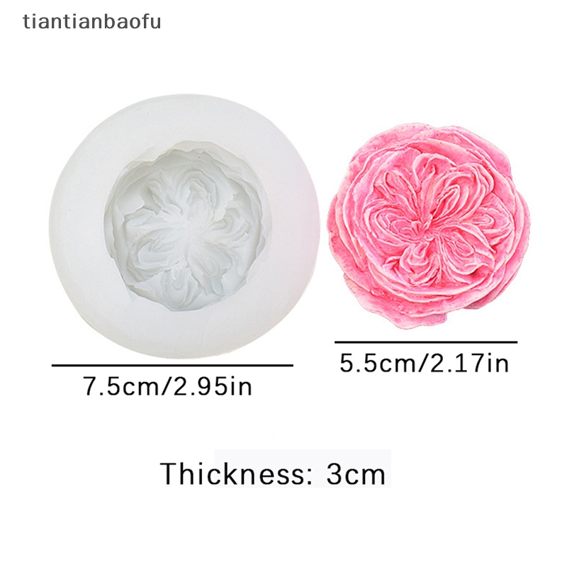 [tiantianbaofu] 1pc Rose Silicone Mold DIY Bunga Membuat Sabun Resin Mold Decor Boutique