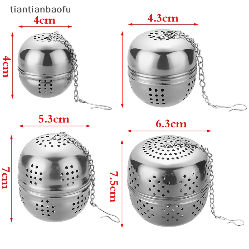 [tiantianbaofu] Stainless Steel Ball Tea Leak Ball Tea Leak Mesh Filter Saringan Teh Infuser Butik