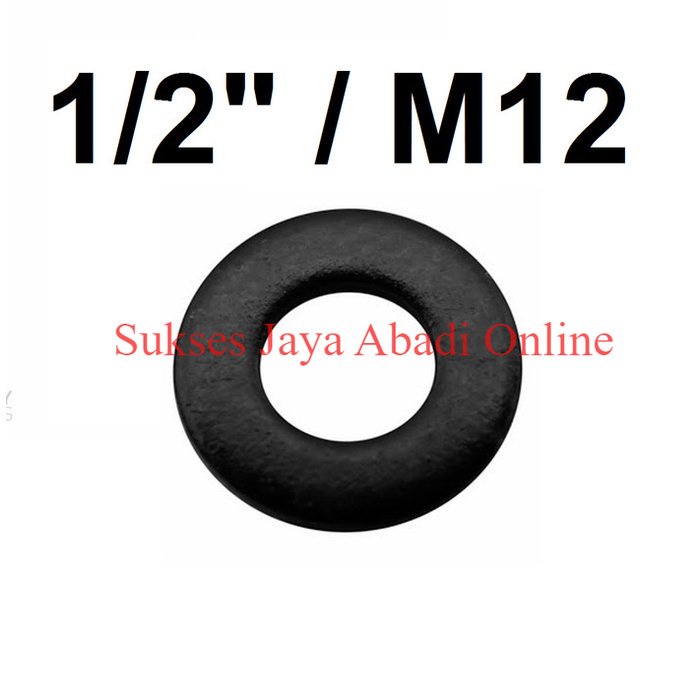 RING PLAT / WASHER PLAT BAJA F436 HITAM 1/2”