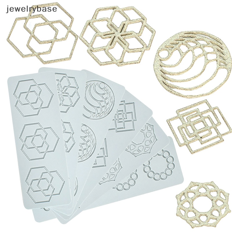 [jewelrybase] 1pc Pola Geometri Kreatif Silikon Kue Renda Cetakan Kue Decorag Alat Butik