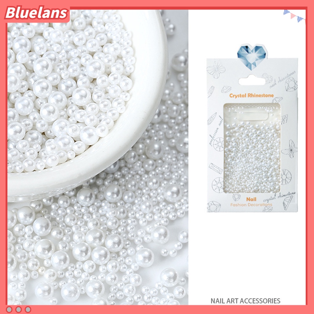 [BLM] 1tas Hiasan Kuku Shiny Stunning Efek Visual Warna Hidup Finishing Matte Ramah Lingkungan Hias ABS Mutiara Imitasi Manik Longgar Dekorasi Kuku Perlengkapan Kuku