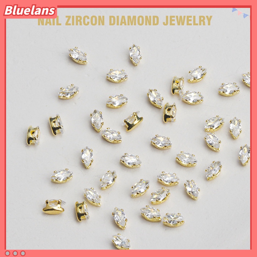 [BLM] 10pcs Nail Art Charm Zircon Anti-Gores Tahan Jatuh Mudah Di Tempel High Gloss Claw-wrapping Nail Aksesori Nail Supply