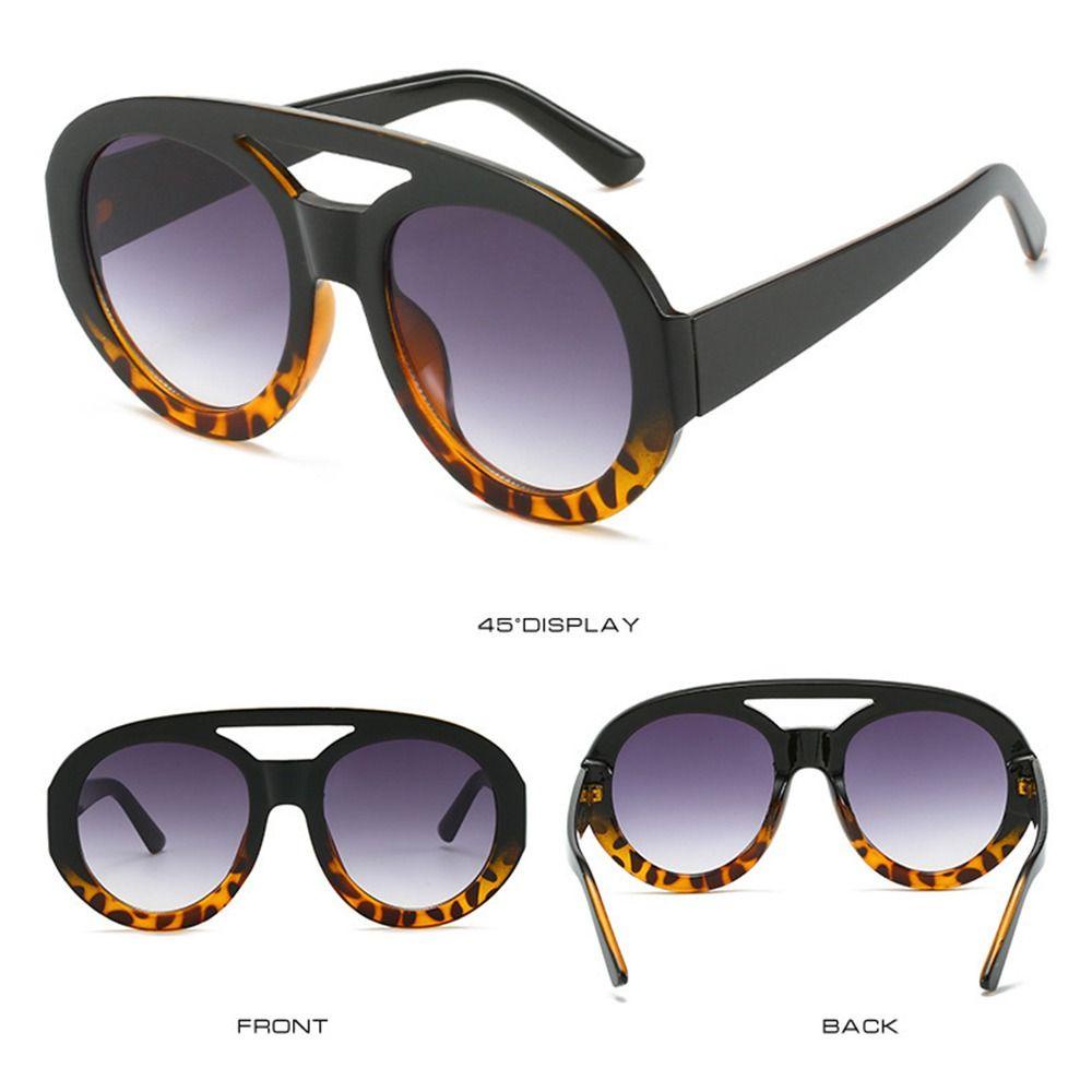 Lily Kacamata Bulat UV400 Gradasi Oversized Goggle Shades