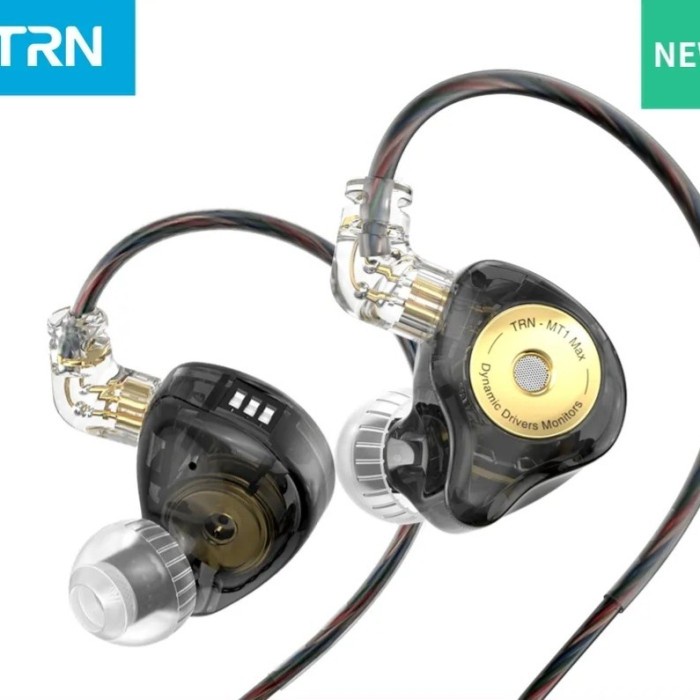 TRN MT1 MAX Tuning HiFi Earphone Dual Magnet Driver Headset IEM Mic