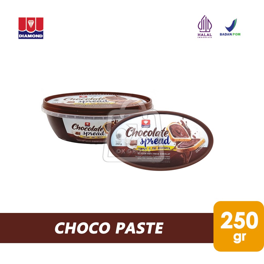 

Selai Coklat DIAMOND Chocolate Paste Choco Spread (Toples 250gr)